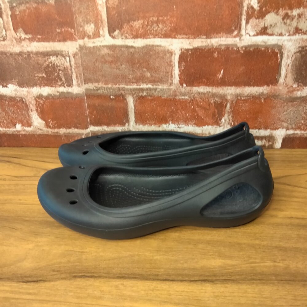 Crocs Womens Mary Jane Size 8 Slip On Black Flats - Picture 7 of 8